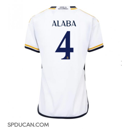 Zenski Nogometni Dres Real Madrid David Alaba #4 Domaci 2023-24 Kratak Rukav
